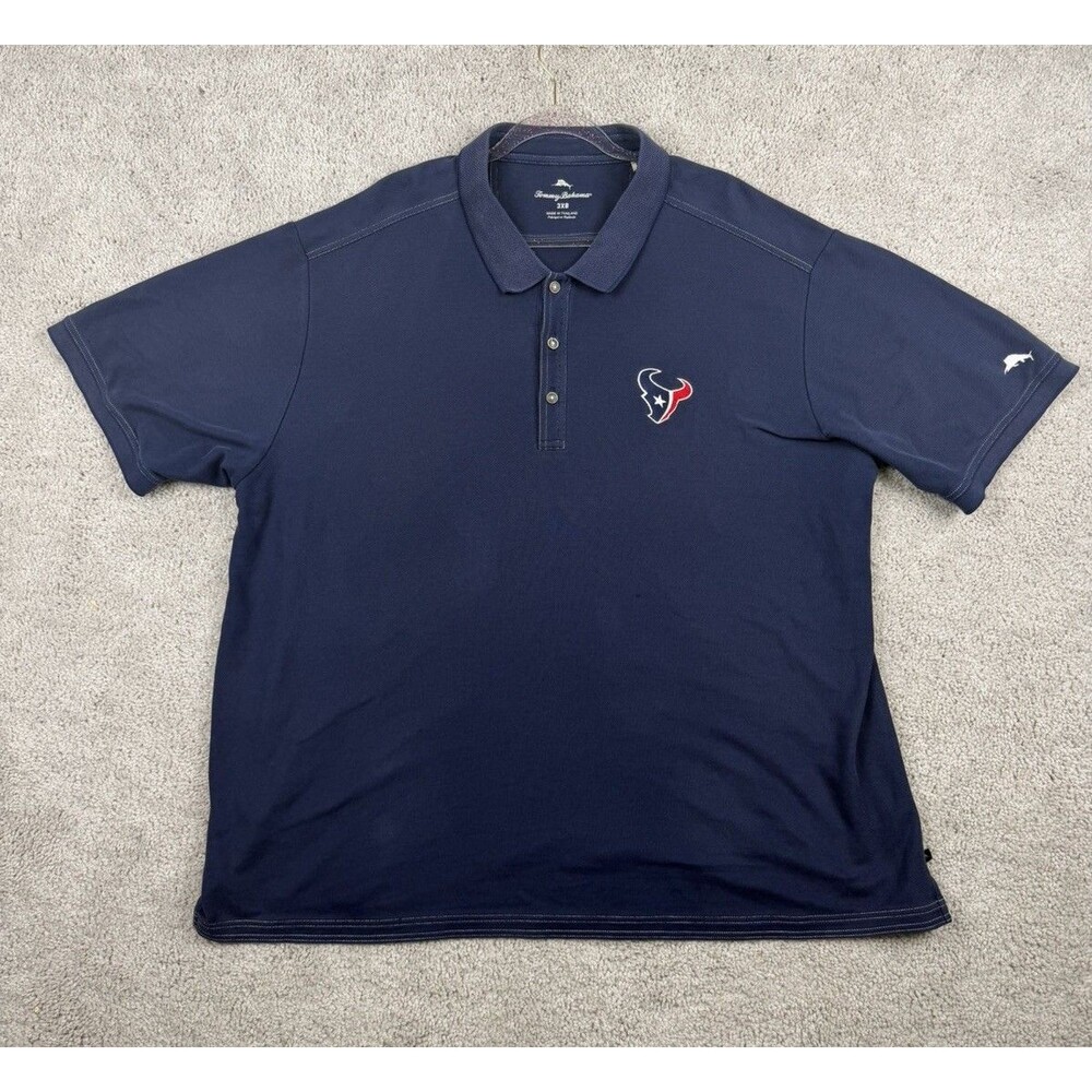Tommy Bahama Houston Texans Polo Shirt Mens 3XB Big Tall NFL Navy Embroidered